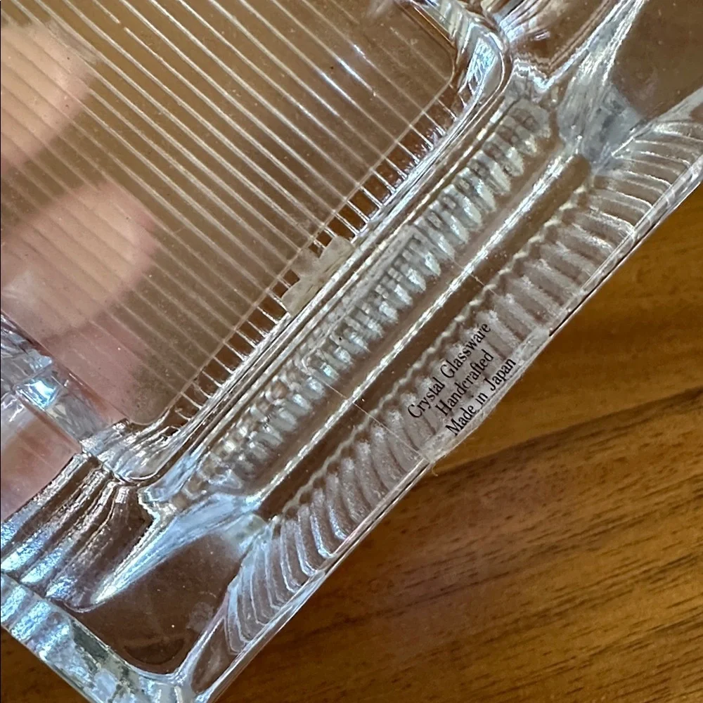 Vintage Crystal‎  glassware handcrafted in Japan photo frame 5.5” tall